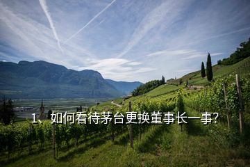 1、如何看待茅臺(tái)更換董事長(zhǎng)一事？