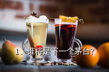 1、誰(shuí)將是下一個(gè)茅臺(tái)？