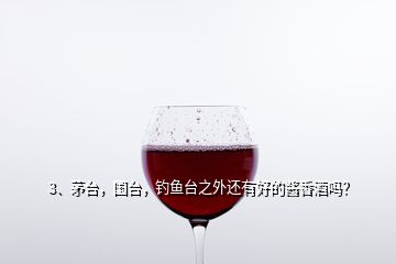 3、茅臺，國臺，釣魚臺之外還有好的醬香酒嗎？
