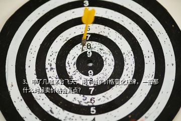 3、中了幾瓶茅臺飛天，問下每年價(jià)格變化規(guī)律，一般都什么時(shí)候賣價(jià)格會(huì)高點(diǎn)？