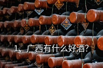 1、廣西有什么好酒？