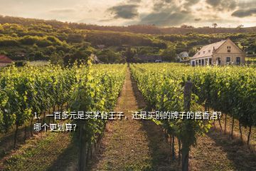 1、一百多元是買茅臺(tái)王子，還是買別的牌子的醬香酒？哪個(gè)更劃算？