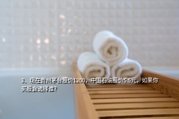 3、現(xiàn)在貴州茅臺股價1200，中國石油股價5.5元，如果你買股會選擇誰？