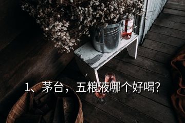 1、茅臺，五糧液哪個好喝？