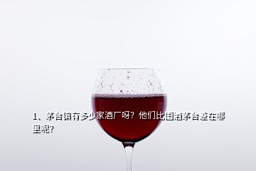 1、茅臺鎮(zhèn)有多少家酒廠呀？他們比國酒茅臺差在哪里呢？