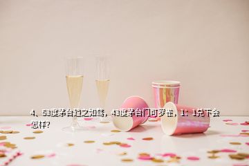4、53度茅臺趨之如騖，43度茅臺門可羅雀，1：1兌下會怎樣？