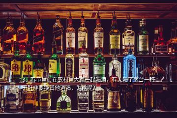 3、春節(jié)里，在農(nóng)村里大家一起喝酒，有人喝了茅臺(tái)一杯下肚非要換其他酒喝，為啥呢？