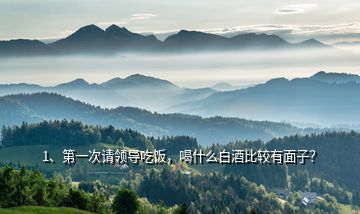 1、第一次請(qǐng)領(lǐng)導(dǎo)吃飯，喝什么白酒比較有面子？