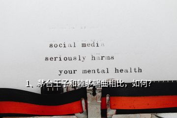 1、茅臺王子和賴茅端曲相比，如何？