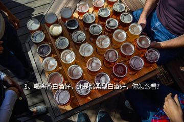 3、喝醬香白酒好，還是綿柔型白酒好，你怎么看？