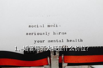1、婚宴用酒大概是什么價(jià)位？