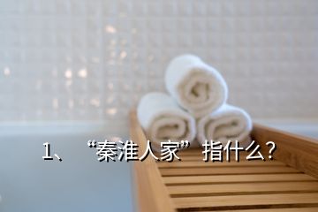 1、“秦淮人家”指什么？