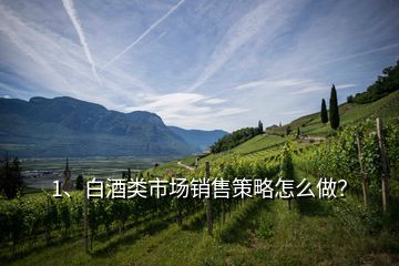 1、白酒類市場銷售策略怎么做？