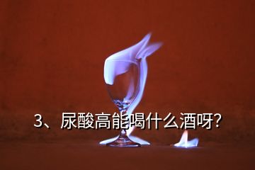3、尿酸高能喝什么酒呀？