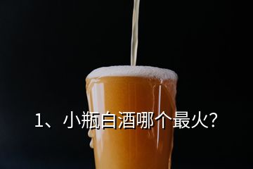 1、小瓶白酒哪個(gè)最火？
