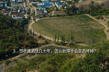 3、想收藏酒放幾十年，怎么處理不會變質(zhì)壞掉？