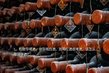 1、和領(lǐng)導(dǎo)喝酒，領(lǐng)導(dǎo)喝白酒，我喝紅酒或啤酒，該怎么敬領(lǐng)導(dǎo)酒？
