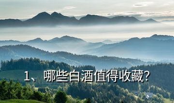 1、哪些白酒值得收藏？