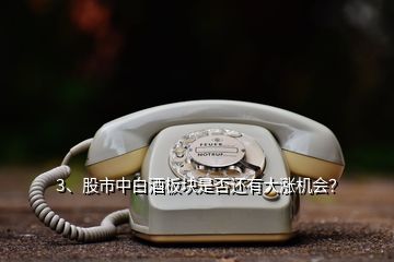 3、股市中白酒板塊是否還有大漲機(jī)會？
