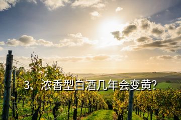 3、濃香型白酒幾年會(huì)變黃？