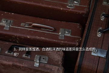 3、同樣是蒸餾酒，白酒和洋酒的味道差異是怎么造成的呢？