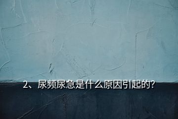 2、尿頻尿急是什么原因引起的？
