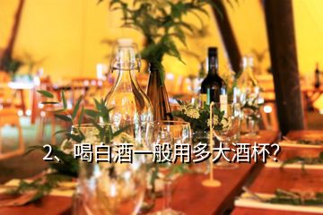 2、喝白酒一般用多大酒杯？
