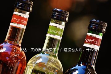 2、長達(dá)一天的反彈結(jié)束了！白酒股也大跌，什么情況？