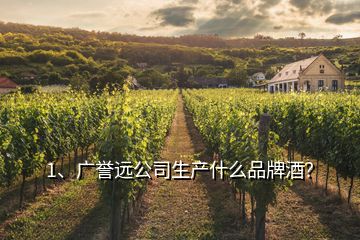 1、廣譽(yù)遠(yuǎn)公司生產(chǎn)什么品牌酒？