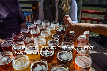 1、想存一瓶白酒，用來升值，五年到十年左右，建議存什么牌子，什么樣子的白酒？