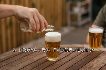 2、新能源汽車、光伏、白酒股的未來走勢如何？