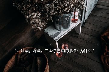 1、紅酒，啤酒，白酒你喜歡喝哪種？為什么？