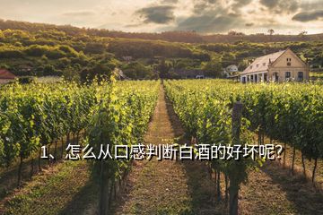 1、怎么從口感判斷白酒的好壞呢？
