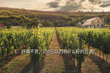 1、好喝不貴，200元以內(nèi)有什么好的白酒？