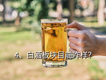4、白酒板塊目前咋樣？