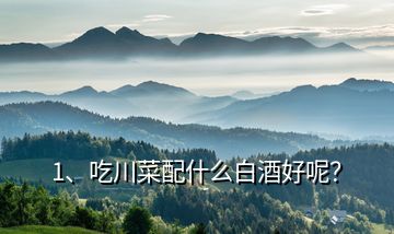 1、吃川菜配什么白酒好呢？