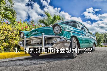 1、提到沈陽(yáng)市你會(huì)想到什么？