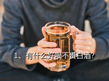 1、有什么好喝不貴白酒？