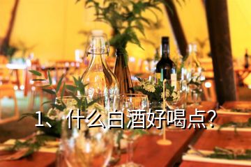 1、什么白酒好喝點(diǎn)？
