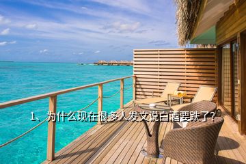 1、為什么現(xiàn)在很多人發(fā)文說白酒要跌了？