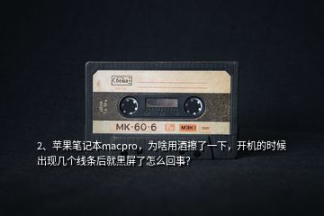 2、蘋果筆記本macpro，為啥用酒擦了一下，開機的時候出現(xiàn)幾個線條后就黑屏了怎么回事？