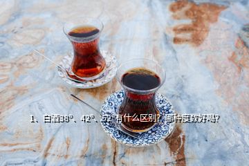 1、白酒38o、42o、52o有什么區(qū)別？哪種度數(shù)好喝？