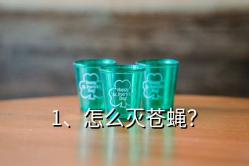 1、怎么滅蒼蠅？