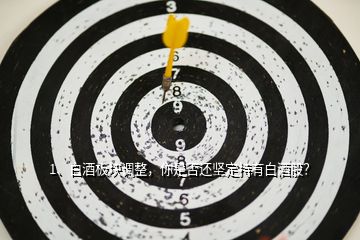 1、白酒板塊調(diào)整，你是否還堅(jiān)定持有白酒股？