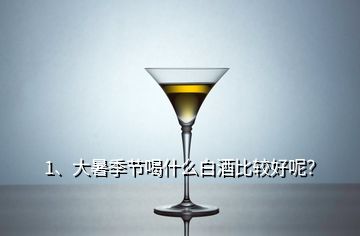 1、大暑季節(jié)喝什么白酒比較好呢？