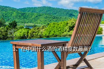 3、在中國(guó)什么酒的酒精度數(shù)最高？
