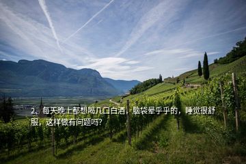 2、每天晚上都想喝幾口白酒，腦袋暈乎乎的，睡覺很舒服，這樣做有問題嗎？