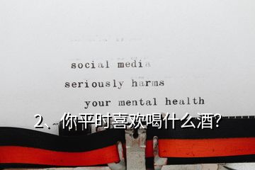 2、你平時喜歡喝什么酒？