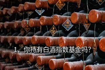 1、你持有白酒指數(shù)基金嗎？