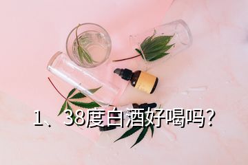 1、38度白酒好喝嗎？